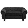 Dog Sofa Black 28.3"x17.7"x11.8" Plush