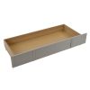 Queen Size Storage Bed Velvet Upholstered Platform Bed with a Big Drawer - Beige