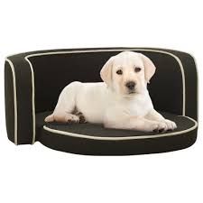 Foldable Dog Sofa Black 28.7"x26.4"x10.2" Plush Washable Cushion