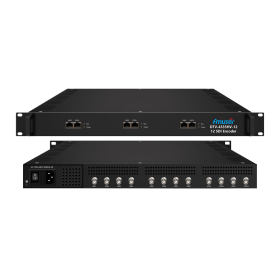 FMUSER DTV-4335H/HV 4/8/12 HDMI/SDI HEVC/Mpeg4/H.264/H.265 in 4/8/12 SPTS OSD Encoder (Color: DTV-4335HV-12 12 SDI in)