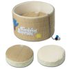 Touchcat 'Claw-ver Nest' Rounded Scratching Cat Bed w/ Teaser Toy