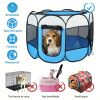 Large 44.9x 44.9x 22.8  Portable Foldable Pet Playpen Kennel House Playground for Puppy Cat Kittens Bunny Chicks Indoor Outdoor Travel Camping